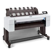 Plotter hp designjet t1600, 36 pulgadas, 91 cm, impresora, 6 tintas, red, 3ek10a