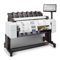 Plotter hp designjet t2600dr ps, 36 pulgadas, 91 cm, multifuncional, 6 tintas, red, 3ek15a