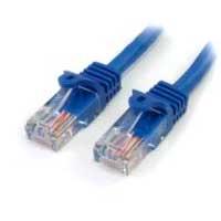 Cable de 5m de red ethernet cat5e rj45 sin traba snagless - azul - startech.com mod. 45pat5mbl