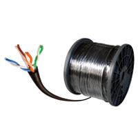 Bobina de cable exterior condumex cat6 utp con gel 100% cobre 4 pares calibre 23 awg 305 mts polietileno color negro