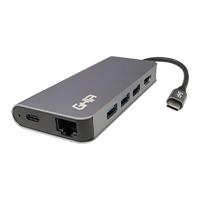 Adaptador multipuerto / docking station 8 en 1 ghia usb 3.1 de tipo c a hdmi/rj45/usb 3.1 3/micro sd/ memoria sd / c pd