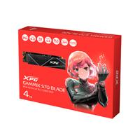 Unidad de estado solido ssd interno 4tb adata xpg gammix s70 blade m.2 2280 nvme pcie gen 4x4 lect.7400 escrit. 6100 mbs pc laptop minipc 3dnand disipador gamer (agammixs70b-4t-cs)