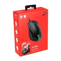 Mouse xpg alpha switch omron pixart paw 3335 16000 dpi 400 ips rgb 6 botones usb tipo c negro gamer (alpha-bkcww)