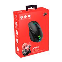 Mouse xpg alpha wireless switch omron pixart paw 3335 16000 dpi 400 ips rgb 6 botones usb tipo c bluetooth inalambrico 2.4g negro gamer (alphawl-bkcww)