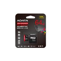 Memoria adata micro sdxc/sdhc 64gb uhs-i videovigilancia 24/7 100mb/80mb 4k clase 10 u3 v30 a2 c/adaptador (ausdx64gui3v30sha2-ra1)