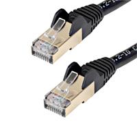 Cable de 2m cat6a ethernet negro - cable de red 10gb cat6a snagless blindado rj45 poe de 100w - 10gbe con certificacion ul/tia - startech.com mod. c6aspat7bk