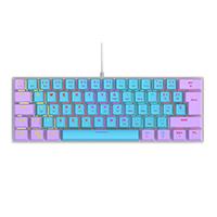 Teclado mecanico 60 ocelot creators color way azul con morado, tipo de switch azul