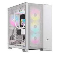 Gabinete corsair airflow 6500d/blanco/semitorre/2 camaras/atx/cristal templado/gamer (cc-9011260-ww)