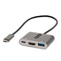 Adaptador multipuertos usb c, usb tipo c a hdmi, 4k, pd 100w, pass through, hub usb 3.0 1xusbc 1xusba, docking station - startech.com mod. cdp2hduacp2