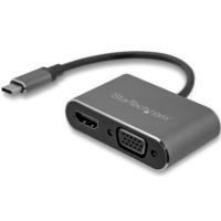 Adaptador usb-c a vga y hdmi - 2en1 - 4k 30hz - gris espacial - adaptador de video externo usb tipo c - startech.com mod. cdp2hdvga