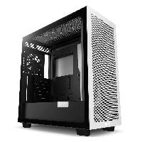 Gabinete nzxt h7 flow/negro-blanc/con ventana/midi-tower/micro-atx/gamer