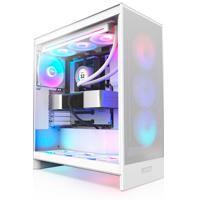 Gabinete nzxt h7 flow rgb/blanco/midi-tower/gamer