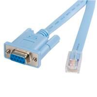 Cable de 1.8m para gestion de router consola cisco rj45 a serial db9 - rollover - macho a hembra - startech.com mod. db9concabl6