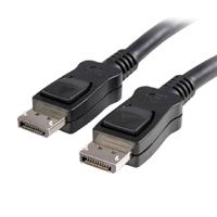 Cable de 5m displayport 4k mbr con cierre de seguridad mediante mecanismo de bloqueo - 2x macho dp - latches - negro - startech.com mod. displ5m