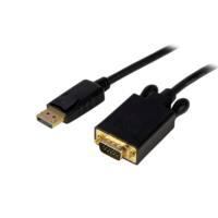 Cable adaptador de 91cm convertidor de video displayport dp a vga - activo - 1080p - negro - startech.com mod. dp2vgamm3b