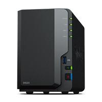 Nas synology ds223 /2 bahias nucleo cuádruple 1.7 ghz /2gb ddr4/ lan gigabit x1/usb 3.2 x3/sata/hot-swap/ sin discos/ realtek rtd1619b/hasta 36 tb