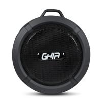 Bocina bluetooth storm waterproof ghia negra 3w rms radio fm micro sd card