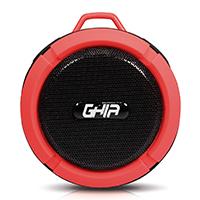 Bocina bluetooth storm waterproof ghia roja 3w rms radio fm micro sd card