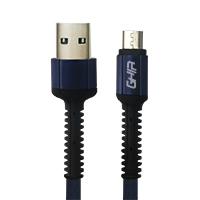 Cable micro usb ghia nylon 1m color azul