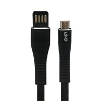 Cable micro usb ghia plano reversible/bilateral color negro de 1m