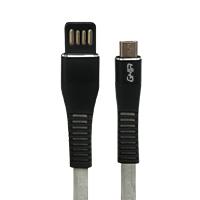 Cable micro usb ghia plano reversible color gris/negro de 1m