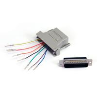 Adaptador convertidor modular serial db25 a rj45 macho a hembra - startech.com mod. gc258mf