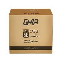 Bobina de cable utp cat5e ghia cca negro 305m p/exterior sin gel 1000ft certificacion ce / rohs