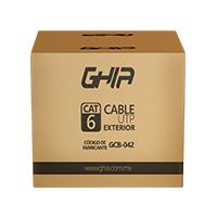 Bobina de cable utp cat6 ghia cca negro 305m p/exterior sin gel 1000ft certificacion ce / rohs