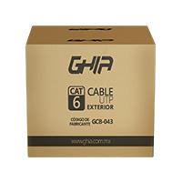 Bobina de cable utp cat6 ghia cca negro 305m p/exterior con gel 1000ft certificacion ce / rohs