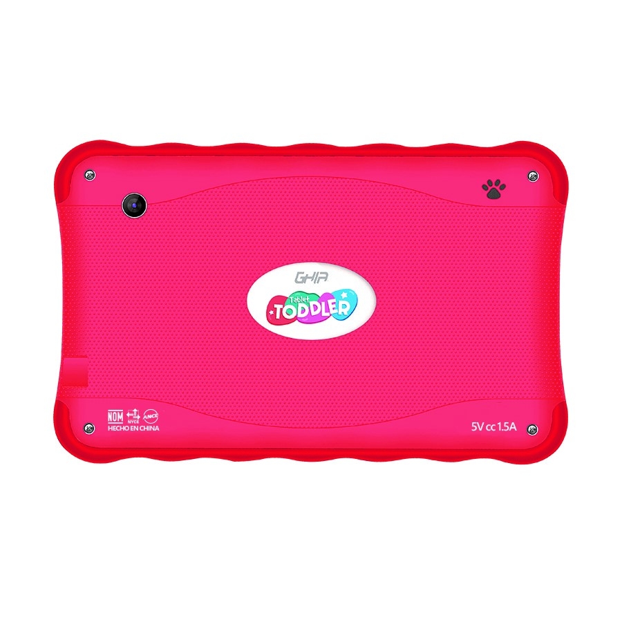 Tablet ghia toddler 7 pulg/a133 quadcore/2gb ram/32gb rom /2cam/wifi/bluetooth/2500mah/android 11 go /roja