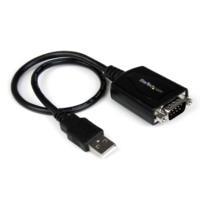 Cable adaptador de 0.3m usb a puerto serie serial rs232 con retención del puerto de asignación com - 1x db9 macho - 1x usb a macho - startech.com mod. icusb232pro