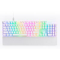 Teclado mecanico nzxt function 2 / blanco / rgb / switch óptico gateron red / reposa muñecas / ingles /gamer.