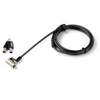 Candado de seguridad universal 3 en 1 - seguro para laptop con ranura k-slot, nano o wedge - cable de 2m antirrobo en acero con llave - startech.com mod. ltulockkey