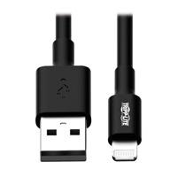 Cable de sincronización tripp lite m100-006-bk cable de sincronización y carga usb a a lightning, certificado mfi - negro, m/m, usb 2.0, 1.83 m [6 pies] garantía limitada por 2 años