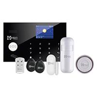 Kit de alarma integral smarthome mirati wifi panel tactil pantalla a color tamper switch incluye sirena, sensor de movimiento, sensor de puerta-ventana, 1 control, 2 tag rfid