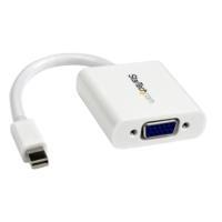 Adaptador de video mini displayport a vga - cable convertidor activo - hembra vga hd15 - macho mini dp - 1920x1200 - blanco - startech.com mod. mdp2vgaw