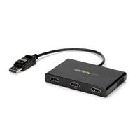 Splitter multiplicador mst a 3 puertos hdmi - hub mst - adaptador multimonitor - concentrador mst displayport 1.2 - 3x 1080p - alimentado por el bus - windows - startech.com mod. mstdp123hd