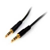 Cable de audio de 91cm delgado slim - audio estereo mini jack plug 3.5mm - macho a macho - startech.com mod. mu3mms