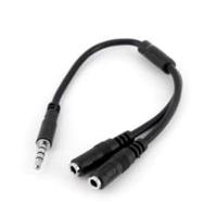 Adaptador divisor de audio mini-jack 3.5mm 4 pines a conectores separados de audifonos y de microfono - m a 2xh - startech.com mod. muyhsmff