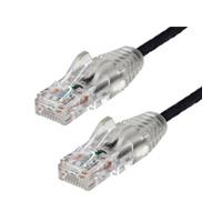 Cable de 30cm de red ethernet cat6 delgado sin enganches - cable de red snagless - negro - startech.com mod. n6pat1bks