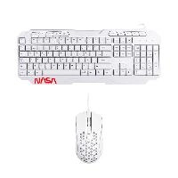 Teclado/mouse alambrico nasa by techzone ns-gc01 led rgb blanco