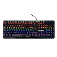 Teclado mecanico ocelot/alambrico/metalico/ switch azul/negro/rgb/iluminacion y colores ajustables/plug play/gamer