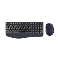 Teclado y mouse ergonomico inalambrico perfect choice negro