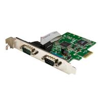 Tarjeta pci express serial de 2 puertos db9 rs232 con uart 16c1050 - adaptador interno serial pci-e - startech.com mod. pex2s1050