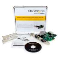 Tarjeta pci express adaptadora pcie de 2 puertos serial rs232 db9 uart 16550 - startech.com mod. pex2s553