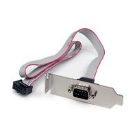 Adaptador de 0.4m header cabezal bracket serie serial db9 rs232 a idc 10 pines placa base perfil bajo - startech.com mod. plate9m16lp