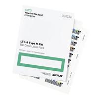 Paquete de etiquetas con codigo de barras hp lto-8 ultrium rw