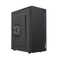 Gabinete quaroni frente abs negro tipo rejilla, micro atx / mini itx, fuente de poder incluida de 500w