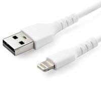 Cable de carga de 1m usb a lightning - cable lightning certificado mfi apple - cable lightning de servicio pesado - blanco - startech.com mod. rusbltmm1m