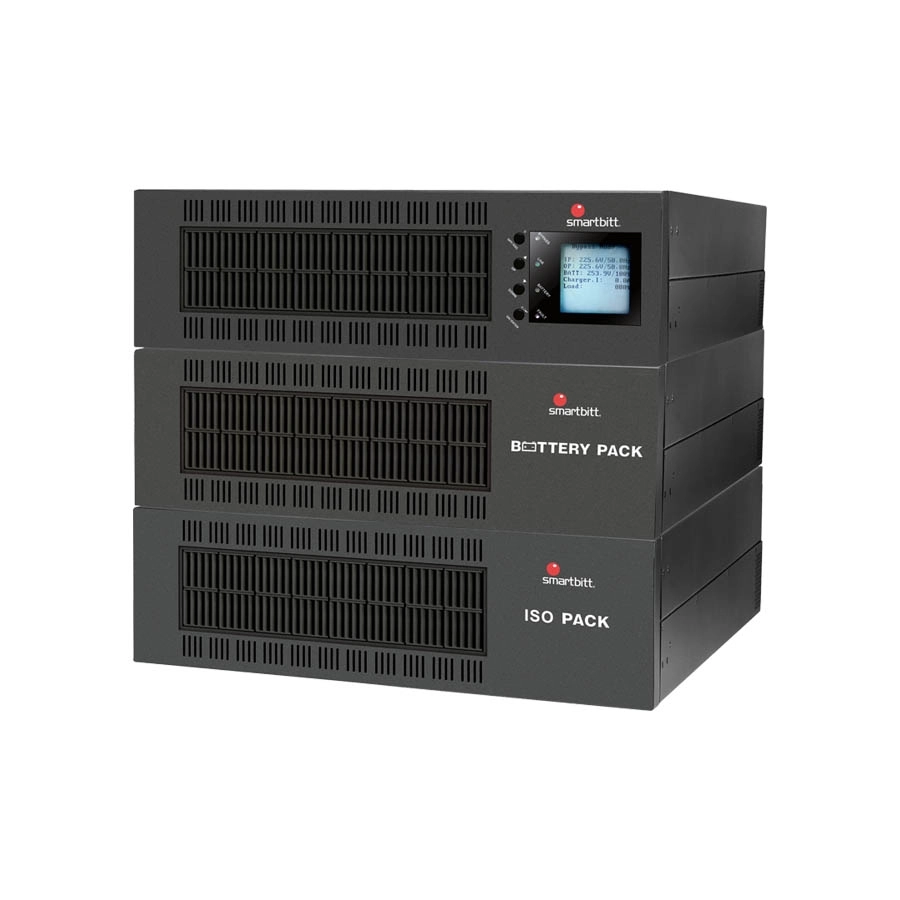 No break smartbitt 10kva/ 9000 watts, online, torre / rack 3u, 208/120 v (configurable), slot snmp, lcd, software, transformador iso